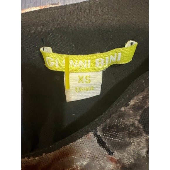 Giani Bini Velvet Floral Bell Sleeve Sheer Top Blouse XS - Picture 4 of 5